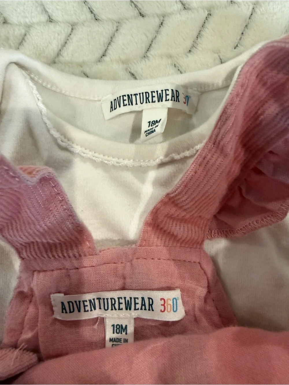 Pink Corduroy Dress with Santa Embroidery